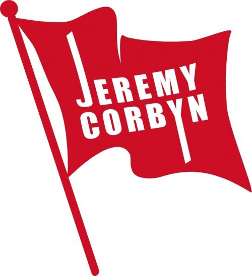 Flag supporting Jeremy Corbyn